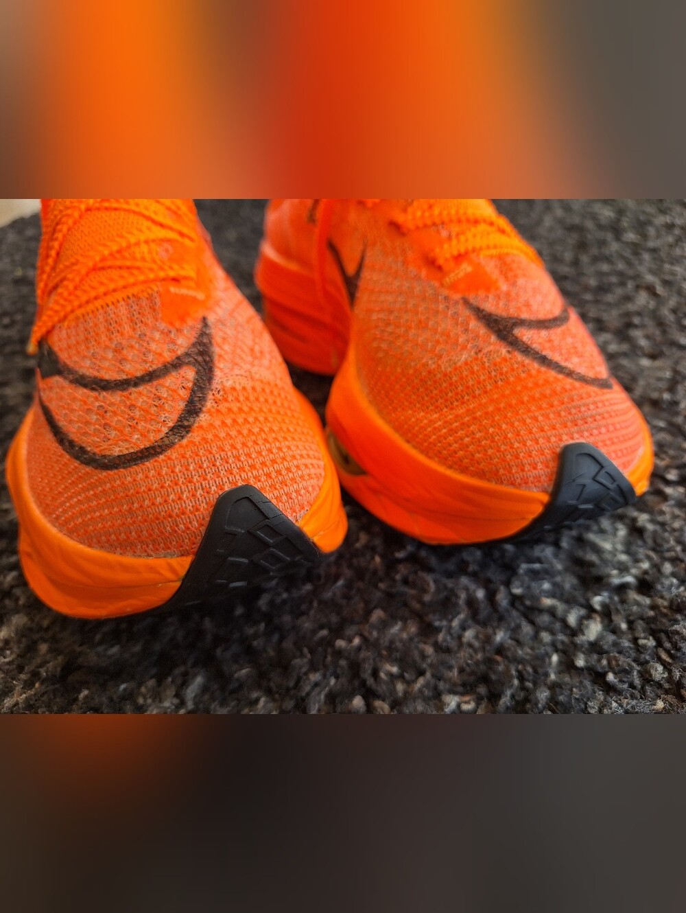 Nike Air Zoom Alphafly NEXT% 2 Women's Shoes Orange/Black AtomKnit US 9.5 - Picture 6 of 14